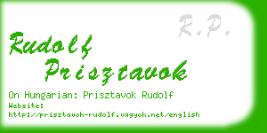 rudolf prisztavok business card